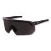 Skullerz Aegir Color Enhancing Anti-Scratch Anti-Fog Safety Glasses, Matte Black Half Frame, High Contrast Smoke Single Lens