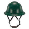 Skullerz 8963 Full Brim Class E Safety Helmet, 6-Point Standard Ratchet Suspension, One Size Fits Most (6.5 To 8), Green