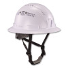 Skullerz 8964 Full Brim Class C Safety Helmet, 6-Point Ratchet Suspension, White