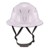 Skullerz 8964 Full Brim Class C Safety Helmet, 6-Point Ratchet Suspension, White