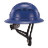 Skullerz 8964 Full Brim Class C Safety Helmet, 6-Point Ratchet Suspension, Blue