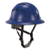 Skullerz 8964 Full Brim Class C Safety Helmet, Vented, 6-Point Standard Ratchet Suspension, One Size Fits Most, Blue