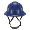 Skullerz 8964 Full Brim Class C Safety Helmet, Vented, 6-Point Standard Ratchet Suspension, One Size Fits Most, Blue