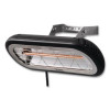 Infrared Patio Heater Low Glare, 1,500 W, 3 x 7 x 7.5, Black
