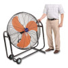 Portable Tilt Blower Drum Fan, 36", 2 Speeds, Black/Orange