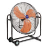 Portable Tilt Blower Drum Fan, 36", 2 Speeds, Black/Orange
