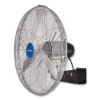 Deluxe Oscillating Wall Mount Fan, 24", 3 Speeds, Silver