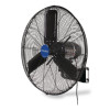 2-Speed Oscillating Outdoor Rated Wall Mount Fan, 24", Black