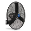 2 Speed Oscillating Outdoor Rated Wall Mount Fan, 30", Black