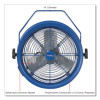 High Velocity Drum Fan With Yoke Mount, 14", 1 Speed, Blue