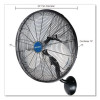 Industrial Wall Mounted Oscillating Fan, 20", 3 Speeds, Black