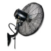 Industrial Wall Mounted Oscillating Fan, 20", 3 Speeds, Black