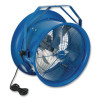 High Velocity Fan, Wall And Column Mount, 22", 1 Speed, Blue