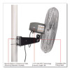 Oscillating Fan, Pole Or Column Mount, 24", 4,050 Cfm, 1/4 Hp