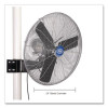 Oscillating Fan, Pole Or Column Mount, 24", 4,050 Cfm, 1/4 Hp