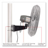 Deluxe Oscillating Fan, Pole Or Column Mount, 24", 4,660 Cfm, 1/2 Hp