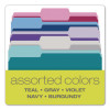 Colored File Folders, 1/3-Cut Tabs: Assorted, Letter Size, Bright Assorted Colors, 100/Box