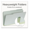 Recycled Colored File Folders, 1/3-Cut Tabs: Assorted, Legal Size, 1" Expansion, Light Green, 25/Box