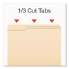 Earthwise By Pendaflex 100% Recycled Manila File Folder, 1/3-Cut Tabs: Assorted, Letter Size, 0.75" Expansion, Manila, 100/Bx