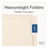 Manila End Tab Expansion Folders, 1/3-Cut Tabs: Assorted, Letter Size, 0.75" Expansion, Manila, 100/Box