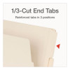 Manila End Tab Expansion Folders, 1/3-Cut Tabs: Assorted, Letter Size, 0.75" Expansion, Manila, 100/Box