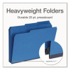Recycled Colored File Folders, 1/3-Cut Tabs: Assorted, Letter Size, 1" Expansion, Dark Blue, 25/Box