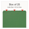 Recycled Colored File Folders, 1/3-Cut Tabs: Assorted, Letter Size, 1" Expansion, Green, 25/Box