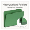 Recycled Colored File Folders, 1/3-Cut Tabs: Assorted, Letter Size, 1" Expansion, Green, 25/Box