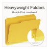 Recycled Colored File Folders, 1/3-Cut Tabs: Assorted, Letter Size, 1" Expansion, Yellow, 25/Box