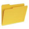 Recycled Colored File Folders, 1/3-Cut Tabs: Assorted, Letter Size, 1" Expansion, Yellow, 25/Box