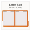 Colored Top Tab Fastener Folders, 1/3-Cut Tab: Assorted, Expands 0.75", 2 Fasteners, Letter Size, Orange, 50/Box