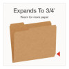 Kraft File Folders, 1/3-Cut Tabs: Assorted, Letter Size, 0.75" Expansion, Kraft, 50/Box