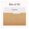 Kraft File Folders, 2/5-Cut Tabs: Right Of Center, Legal Size, 0.75" Expansion, Kraft, 50/Box