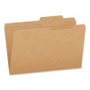 Kraft File Folders, 2/5-Cut Tabs: Right Of Center, Legal Size, 0.75" Expansion, Kraft, 50/Box