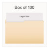Manila File Folders, 1/2-Cut Tabs: Assorted, Legal Size, 0.75" Expansion, Manila, 100/Box