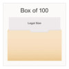 Manila File Folders, 2/5-Cut Tabs: Right, Legal Size, 0.75" Expansion, Manila, 100/Box