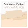 Manila File Folders, 2/5-Cut Tabs: Right, Legal Size, 0.75" Expansion, Manila, 100/Box