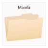 Manila File Folders, 2/5-Cut Tabs: Right, Legal Size, 0.75" Expansion, Manila, 100/Box