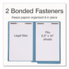Colored Reinforced End Tab Fastener Folders, Straight Tab, Expands 0.75", 2 Fasteners, Legal Size, Blue, 50/Box