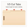 Manila Fastener Folders, 1/3-Cut Tab: Assorted, Expands 0.75", 2 Fasteners, Legal Size, 50/Box