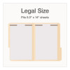 Manila Fastener Folders, 1/3-Cut Tab: Assorted, Expands 0.75", 2 Fasteners, Legal Size, 50/Box