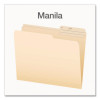 Manila File Folders, 2/5-Cut Tabs: Right, Letter Size, 0.75" Expansion, Manila, 100/Box