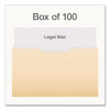 Manila File Folders, 1/3-Cut Tabs: Center Position, Legal Size, 0.75" Expansion, Manila, 100/Box