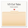 Manila File Folders, 1/3-Cut Tabs: Center Position, Legal Size, 0.75" Expansion, Manila, 100/Box