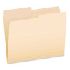 Reinforced Top File Folders, 1/2-Cut Tabs: Assorted Positions, Letter Size, Manila, 100/Box