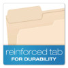 Reinforced Top File Folders, 1/3-Cut Tabs: Left Position, Letter Size, Manila, 100/Box