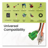 16 Awg Outdoor Extension Cord, 25 Ft, 13 A, Orange