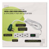 3 Outlet Power Strip, 2.5 Ft Cord, White, 3/Pack