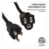 14 Awg Heavy-Duty Extension Cord, 100 Ft, 13 A, Black