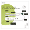 Four-Outlet Surge Protector With Three Usb Ports, 4 Ft Cord Length Cord, 450 J, White